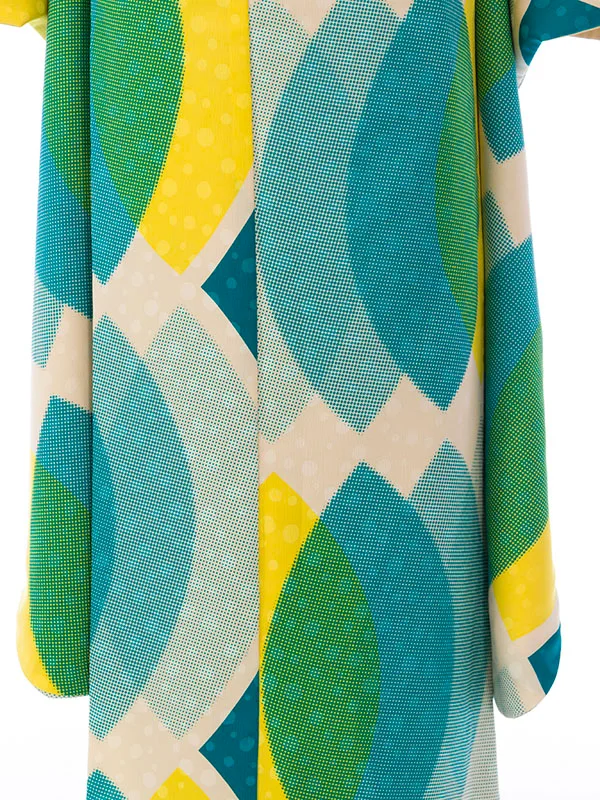 振袖 1S3167A ﾓﾀﾞﾝｱﾝﾃﾅ ｸﾞﾘｰﾝ黄色立涌