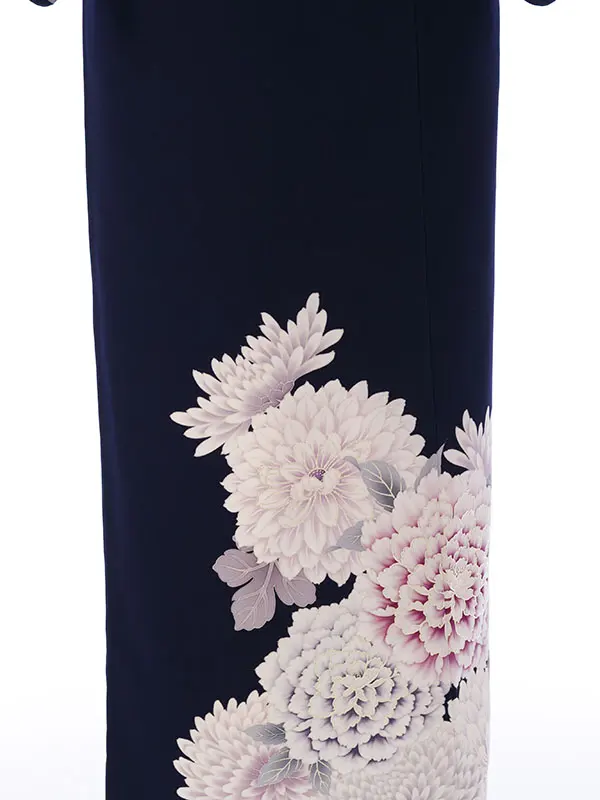 訪問着 HAD2875 紺 大菊