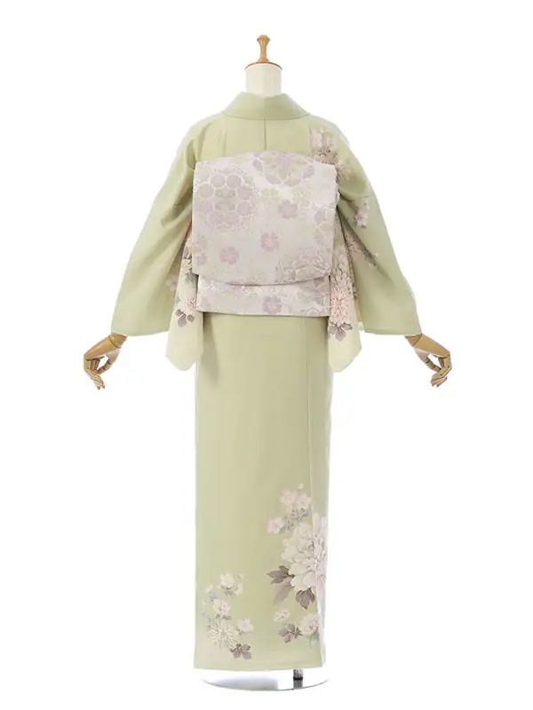 訪問着 HAD2880 若草 ｸﾘｰﾑぼかし 牡丹 桜菊