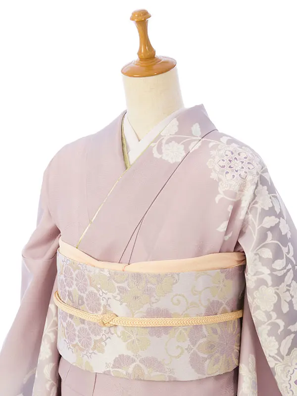訪問着 HAD2886 くすみ藤色 華紋 花唐草