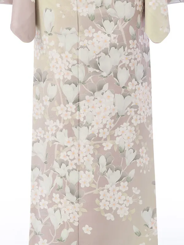 訪問着 HAD2890 くすみﾍﾞｰｼﾞｭ/ｸﾞﾚｰｼﾞｭ 桜