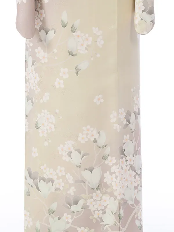訪問着 HAD2890 くすみﾍﾞｰｼﾞｭ/ｸﾞﾚｰｼﾞｭ 桜