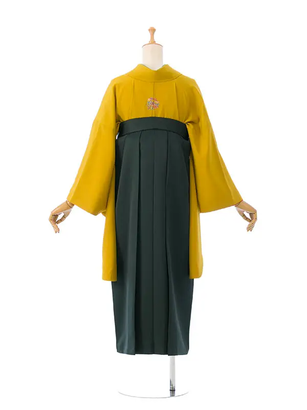 卒業袴 R117E HDL117E からし花紋/ｸﾞﾘｰﾝ袴 2.3