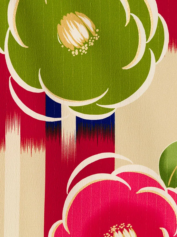 卒業袴 R0129C_HDL129C ｸﾘｰﾑ紺赤 椿|黒袴