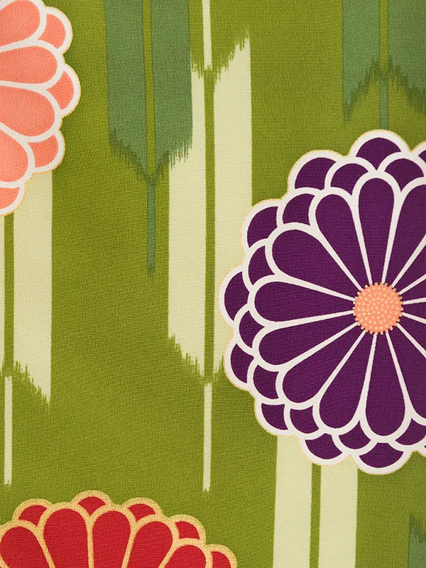 卒業袴 R1402 HDL1402 抹茶 矢絣に菊|ｱｲﾎﾞﾘｰ99