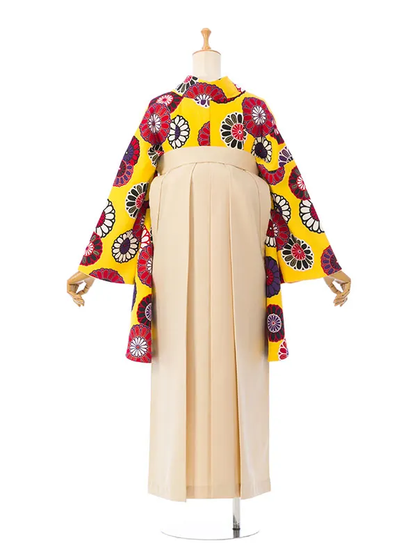 卒業袴 R1247A_HDL247A 黄色 華紋|ｱｲﾎﾞﾘｰ 99