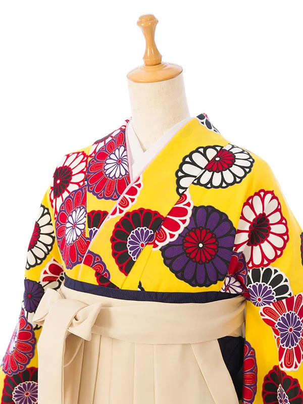 卒業袴 R1247A_HDL247A 黄色 華紋|ｱｲﾎﾞﾘｰ 99