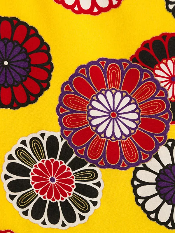 卒業袴 R1247A_HDL247A 黄色 華紋|ｱｲﾎﾞﾘｰ 99