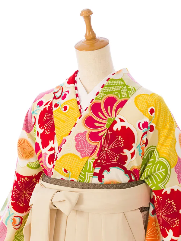 卒業袴 R1470S HDL470S 中村里砂 ｸﾘｰﾑ梅|ｱｲﾎﾞﾘｰ103