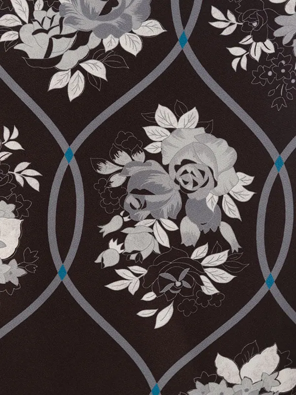 卒業袴 HELE090 HDLE090 黒 立涌に花|黒袴 95