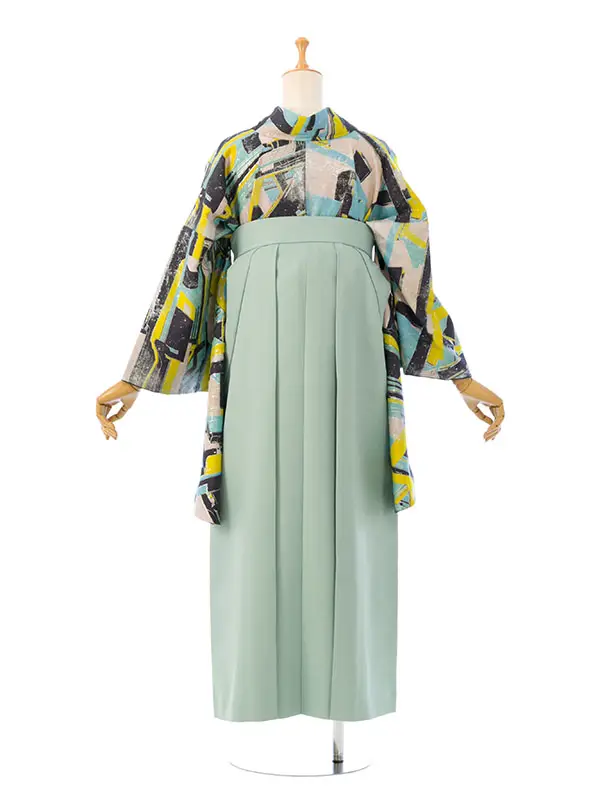 卒業袴 HELE240 HDLE240 MA 水色×ｸﾞﾚｰ|ﾐﾝﾄ×黒 95