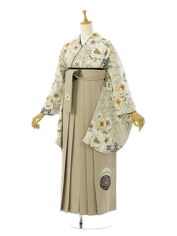 卒業袴 HELE310 HDLE310 NR ｸﾞﾚｰｼﾞｭ|ﾍﾞｰｼﾞｭ 95