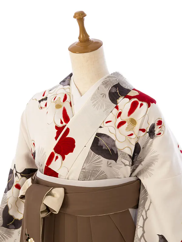 卒業袴 HELE320 HDLE320 九重 白|ﾌﾞﾗｳﾝ 95