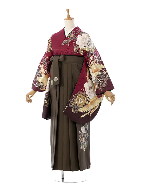 卒業袴 HELE330 HDLE330 詩羽 赤 鳳凰|ｶｰｷ 95