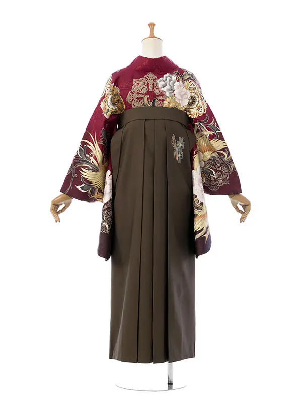 卒業袴 HELE330 HDLE330 詩羽 赤 鳳凰|ｶｰｷ 95