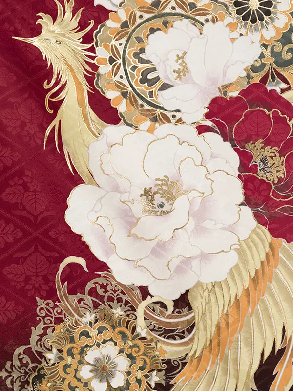 卒業袴 HELE330 HDLE330 詩羽 赤 鳳凰|ｶｰｷ 95