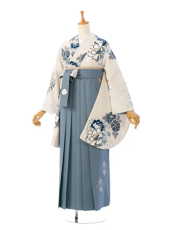 卒業袴|白系|HELE36A|対応身長:153-158cm|ｻｲｽﾞ:7-13号