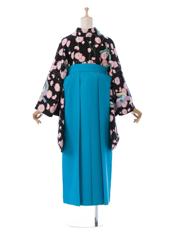 卒業袴 R0122 H179-24-2 黒地 枝垂れ桜|ﾀｰｺｲｽﾞ袴