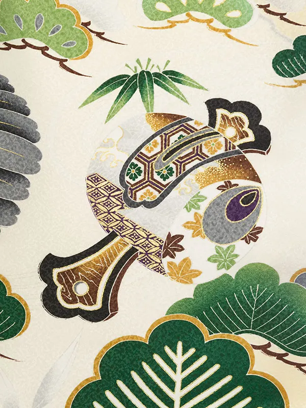 男児産着 HALA167 ｸﾘｰﾑ 鷹|化繊