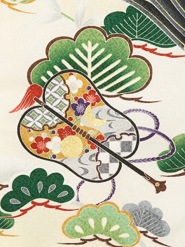 男児産着 HALA167 ｸﾘｰﾑ 鷹|化繊