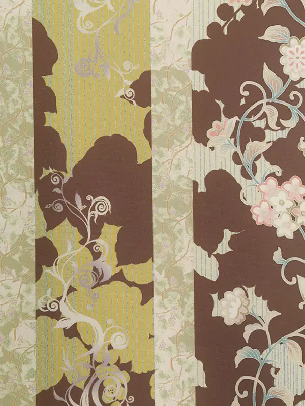 男児産着 HALA172 茶 更紗 兜|化繊