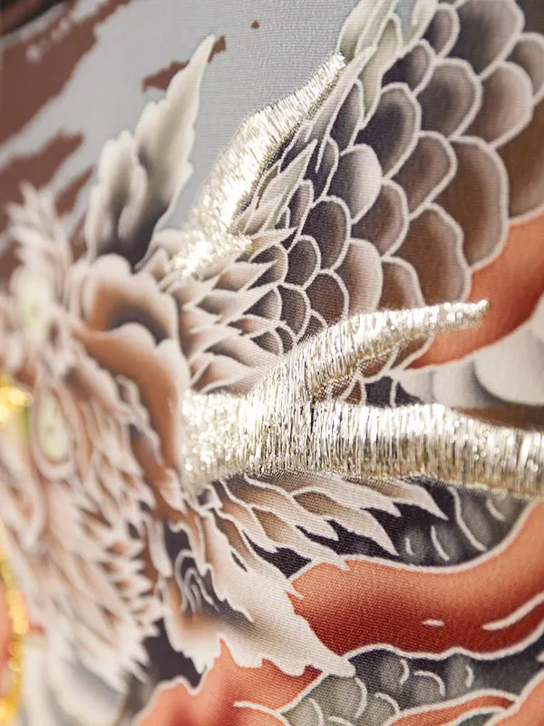 男児産着 HALA176 黒 円相龍|化繊