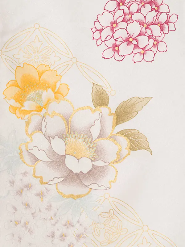 女児産着 HAMA105 薄水色 四季花に鞠|化繊