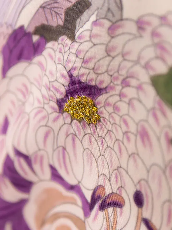 女児産着 HAMA115 紫 花車|化繊