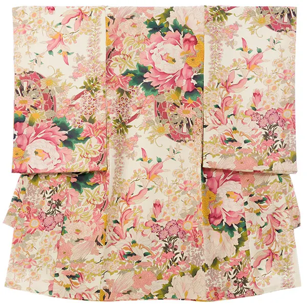 女児産着 HAMA118 ﾋﾟﾝｸ 花車|化繊