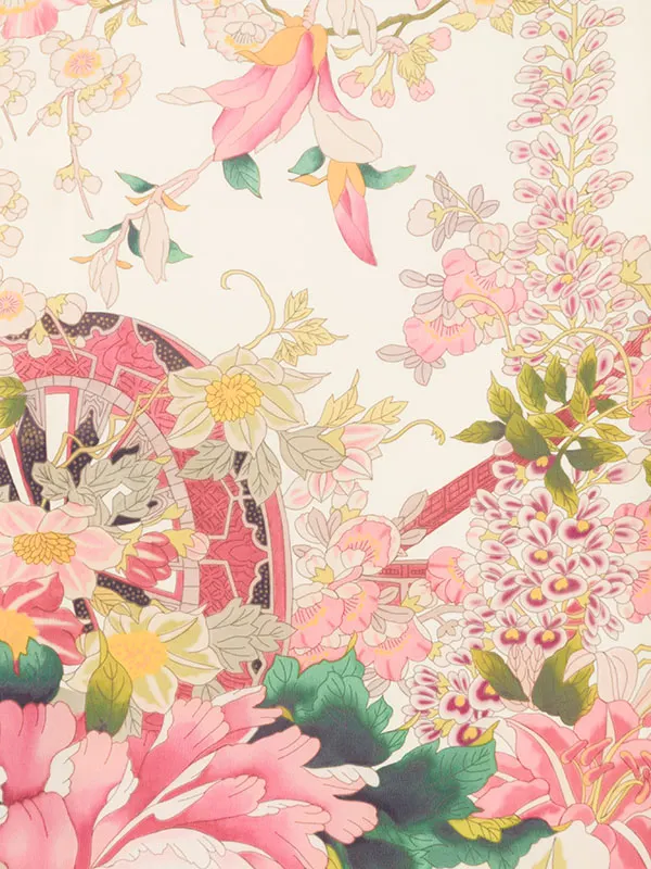 女児産着 HAMA118 ﾋﾟﾝｸ 花車|化繊