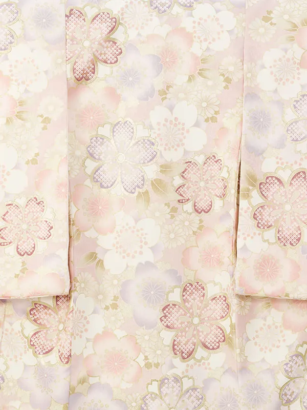 女児産着 HAMA123  薄ﾋﾟﾝｸ 桜尽くし|化繊