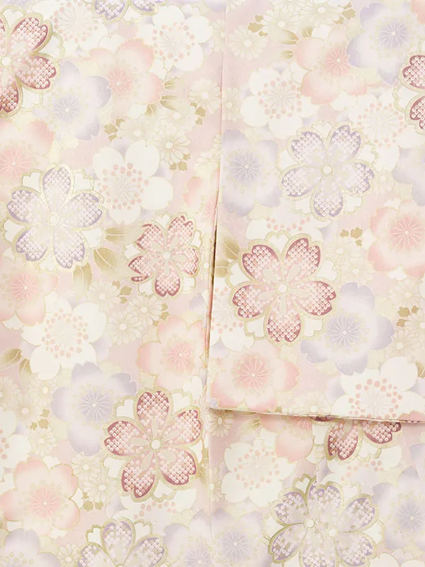 女児産着 HAMA123  薄ﾋﾟﾝｸ 桜尽くし|化繊