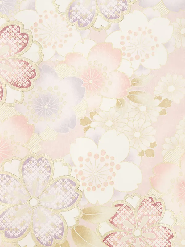 女児産着 HAMA123  薄ﾋﾟﾝｸ 桜尽くし|化繊
