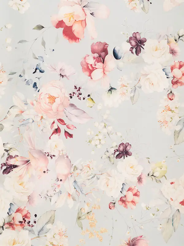 女児産着 HAMA125 水色 ﾄﾛﾋﾟｶﾙﾌﾗﾜｰ|化繊