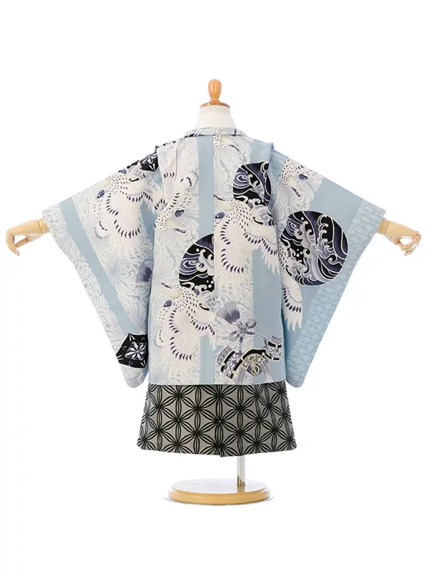 七五三(3歳男)HAO3525 JS 水色鷹|白|銀