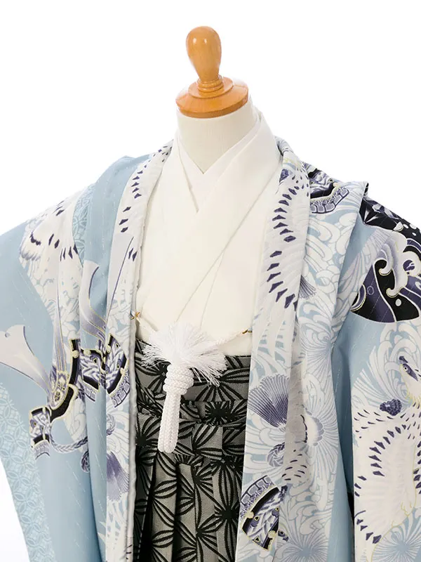 七五三(3歳男)HAO3525 JS 水色鷹|白|銀