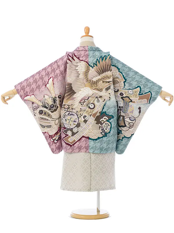 七五三(5歳男)HAO5297 ﾐﾆ5歳 ﾎﾞﾙﾄﾞｰ緑|BE|白ｸﾞﾚｰ