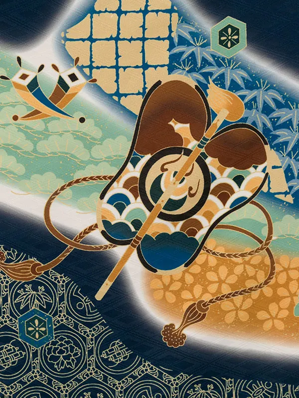 七五三(5歳男)HAO5311 紺 鷹|紺|金ﾍﾞｰｼﾞｭ