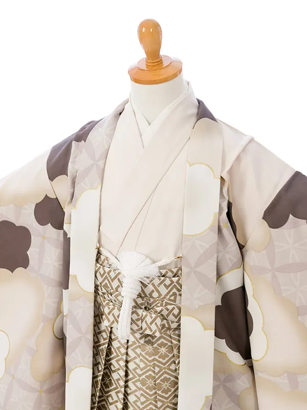 七五三(5歳男)HAO5313 ｸﾞﾚｰｼﾞｭ 雲|ｱｲﾎﾞﾘｰ|白金