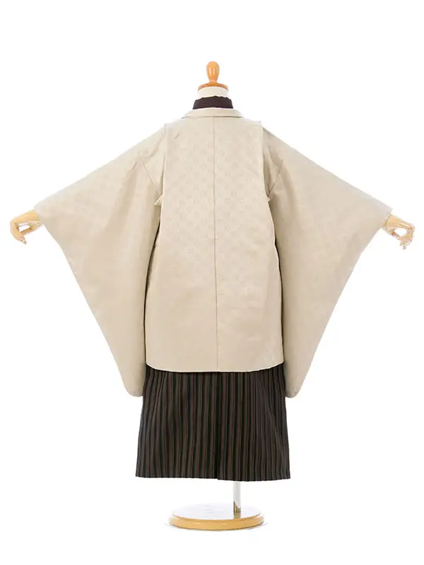 七五三(5歳男)HAO5328 ｸﾞﾚｰｼﾞｭ|こげ茶|黒茶縞