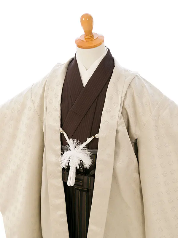 七五三(5歳男)HAO5328 ｸﾞﾚｰｼﾞｭ|こげ茶|黒茶縞