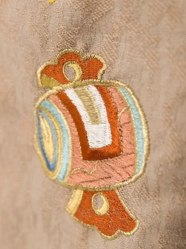 七五三(3歳男被布)HAOH098 ﾍﾞｰｼﾞｭ|ｸﾘｰﾑ 宝尽くし