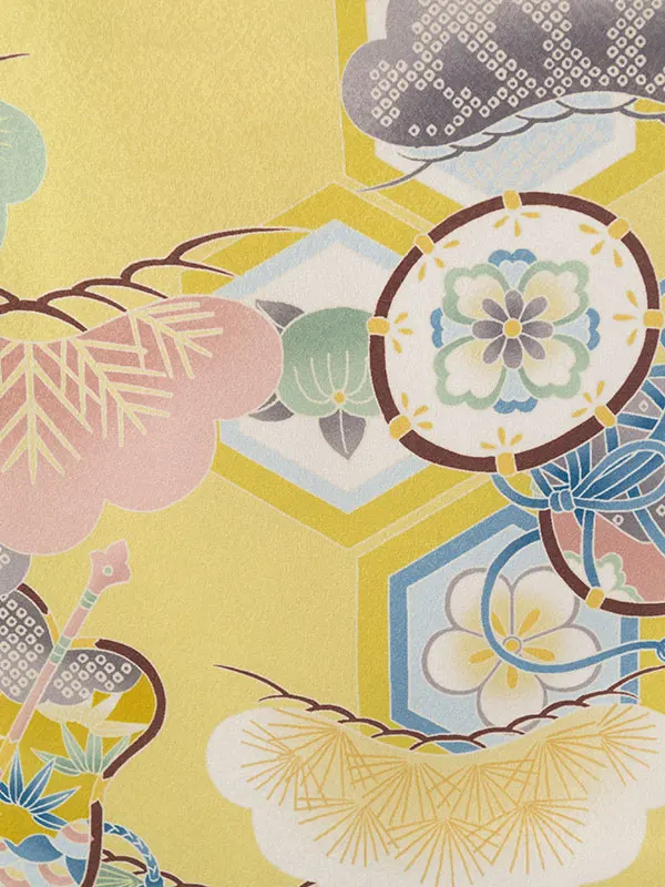 七五三(3歳男被布)HAOH101 ｸﾘｰﾑ白|ｸﾘｰﾑ松竹梅