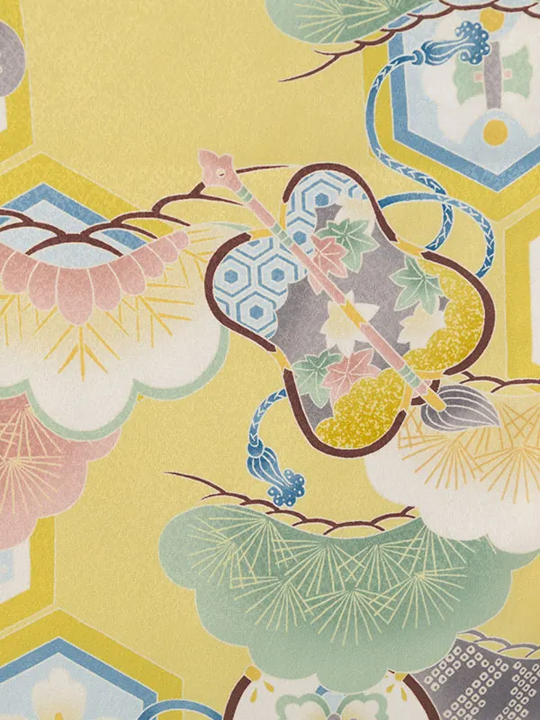 七五三(3歳男被布)HAOH105 ｸﾘｰﾑ白|ｸﾘｰﾑ松竹梅