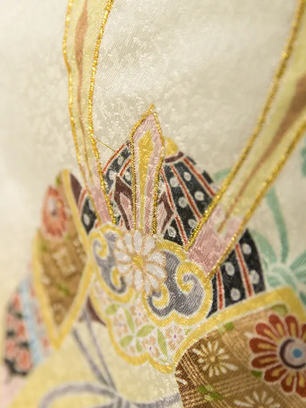 七五三(3歳男被布)HAOH105 ｸﾘｰﾑ白|ｸﾘｰﾑ松竹梅