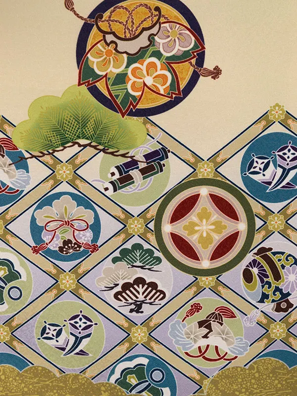 七五三(3歳男被布)HAOH122 水色|薄黄×黄緑