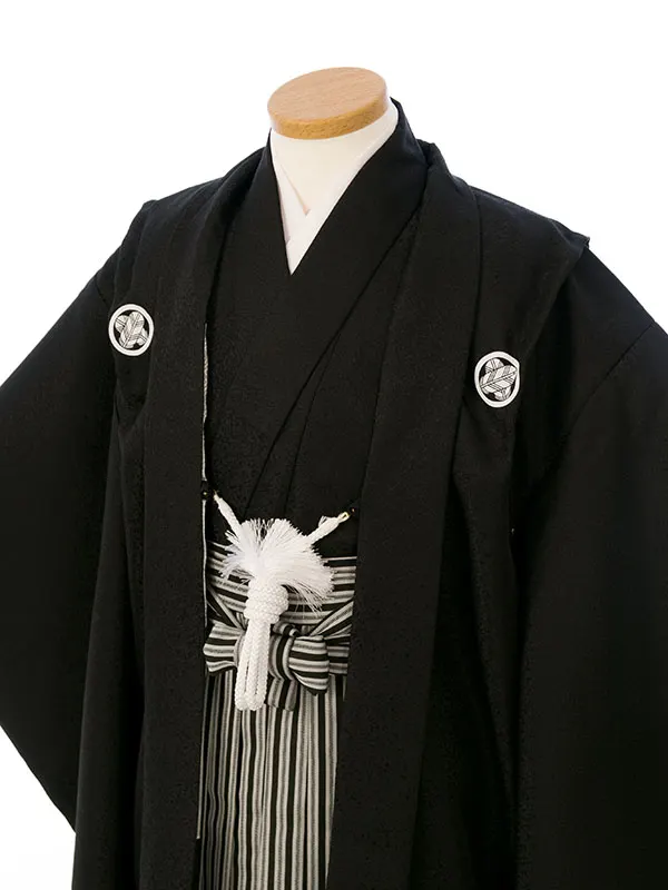 七五三(7歳男)HAOK712 黒紋付