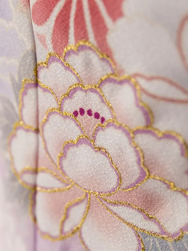 七五三(5歳女)HAP5007 藤色 鞠に四季花