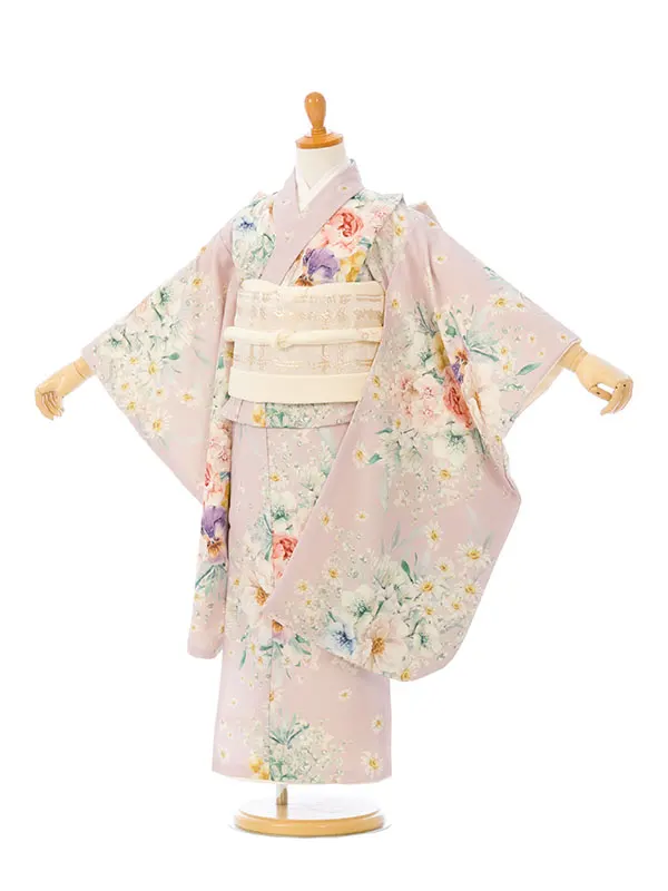 七五三(5歳女)HAP5009 ﾋﾟﾝｸ ｶﾞｰﾃﾞﾝ 総柄