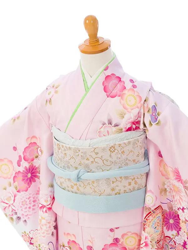 七五三(5歳女)HAP5015 ﾋﾟﾝｸ/ﾐﾝﾄぼかし 百花に鼓